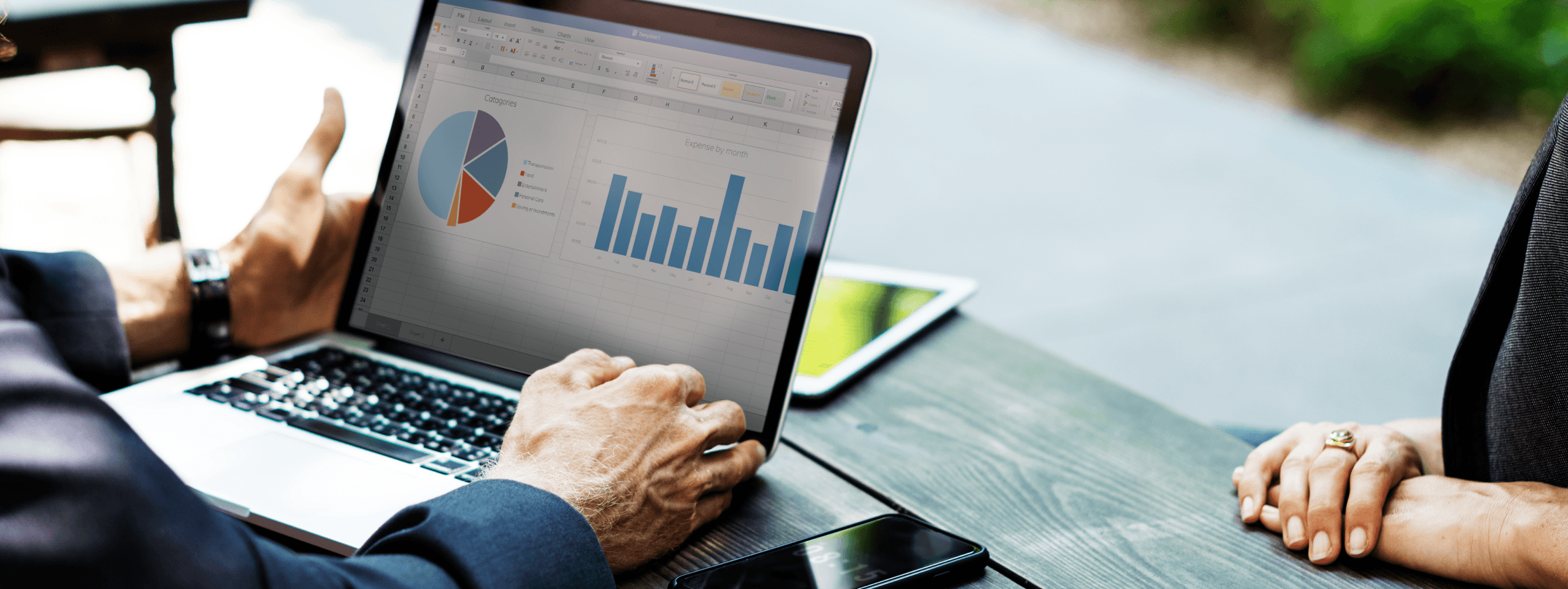 Phone with magnifying glass