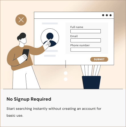 No signup required