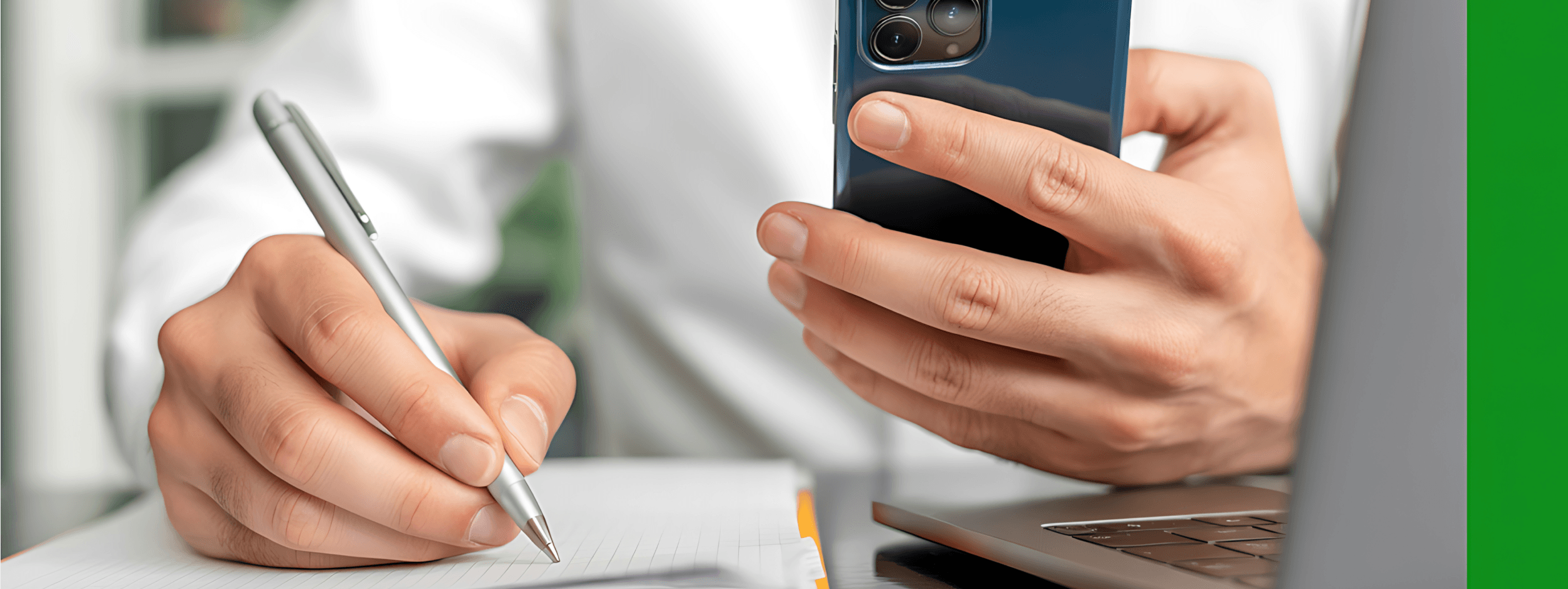 Phone with magnifying glass